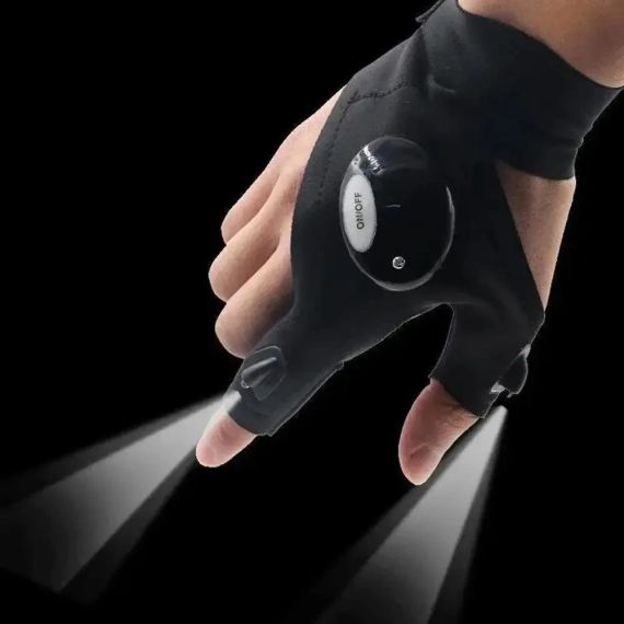 Рукавичка з вбудованим ліхтариком Glove Light, 1 шт., Чорний/Рівчатки з ліхтариком | Зображення 2