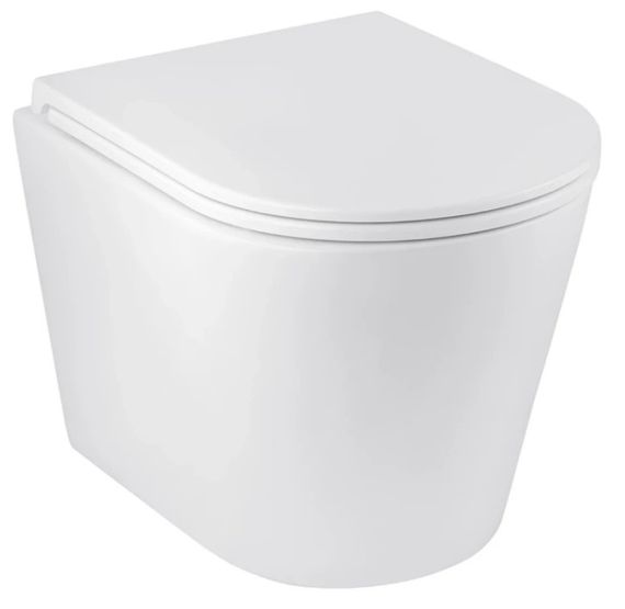 Унітаз підвісний безобідковий Kroner Armada WHI513636 RIMLESS з сидінням Slim Duroplast / Soft-close / Quick relase (KA513636WHIR) (CV029610)