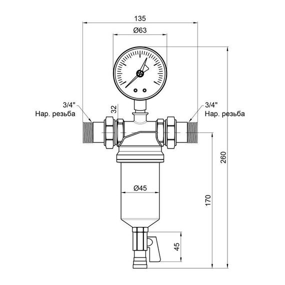 Самопромивний фільтр Icma 3/4" №751 | Зображення 1