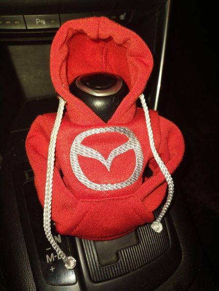 Чехол кофта Худи аксессуар на КПП Car Hoodie мазда Mazda красный подарок автомобилисту 10070