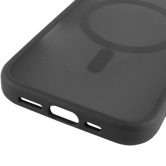 TPU+PC чохол Metal Buttons with Magnetic Fit для Apple iPhone 17 (6.3") Чорний / Black | Зображення 4