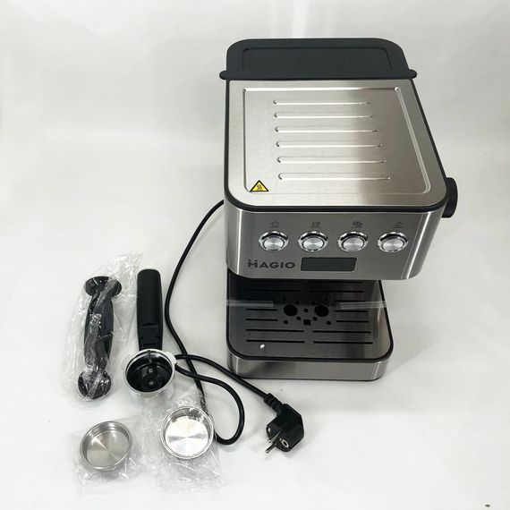 Кавоварка рожкова еспресо/капучино Magio MG-452 850 Вт, кавомашина домашня, кавовий апарат для дому | Зображення 8