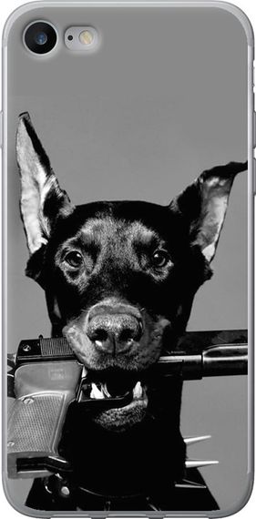 Чехол на iPhone SE 2020 Доберман "2745u-2013-17620"