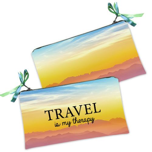 Косметичка жіноча Travel is my therapy 20х12 см (K_20F019)