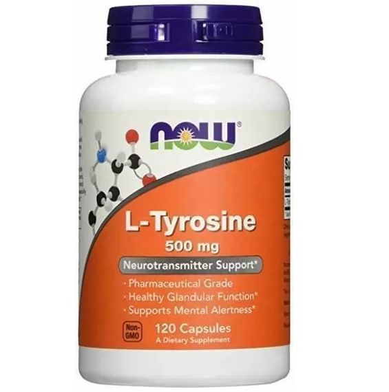 Тирозин NOW Foods L-Tyrosine 500 mg 120 Caps