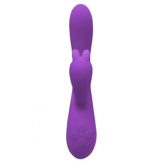 Вібратор-кролик Wooomy Gili-Gili Vibrator with Heat Purple, відросток з вушками, підігрів до 40°С | Зображення 2