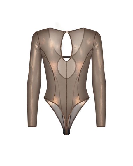 Боді Obsessive Soranna long-sleeved teddy S/M, Чорний, S/M | Зображення 4