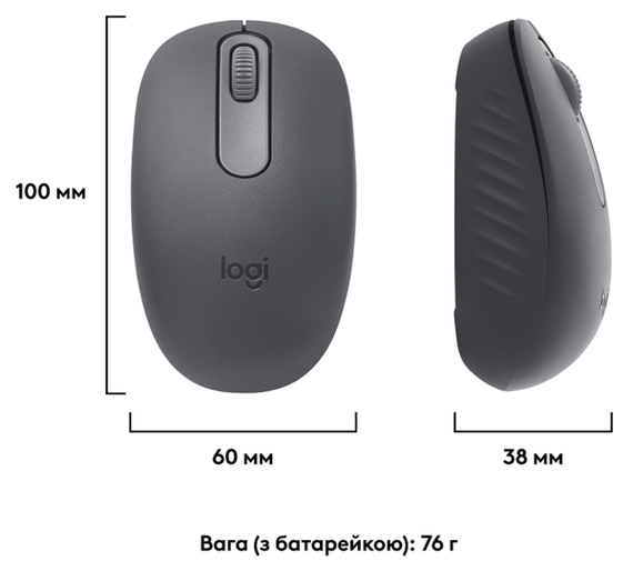 Мишка Logitech M196 Bluetooth Graphite (910-007459) | Зображення 7