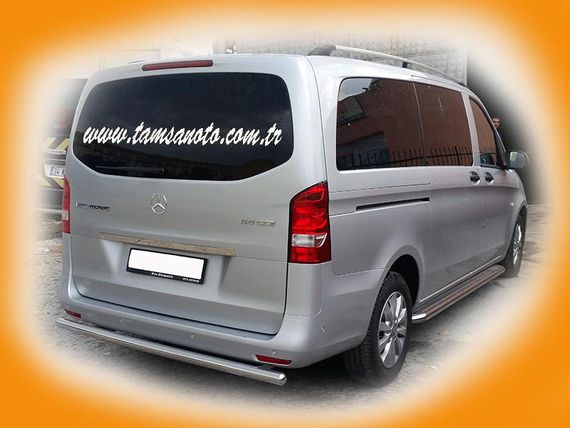 Задняя защита углы AK003 (нерж.) для Mercedes Vito / V W447 2014-2024 гг | Зображення 1