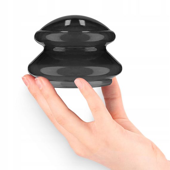 Вакуумні масажні банки 4FIZJO MED+ силіконові для тіла (китайські/атницелюлітні банки) 4 шт Black (P-5907739314932) | Зображення 6