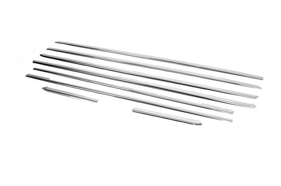 Нижние молдинги стекол по всей длинне (8 шт., нерж) OmsaLine, L3 для Mercedes Vito / V W447 2014-2024 гг | Зображення 5