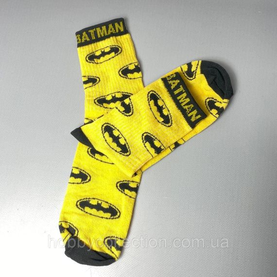 Шкарпетки чоловічі високі 1 пара "Batman" жовті 40-45 р бавовняні | Зображення 2