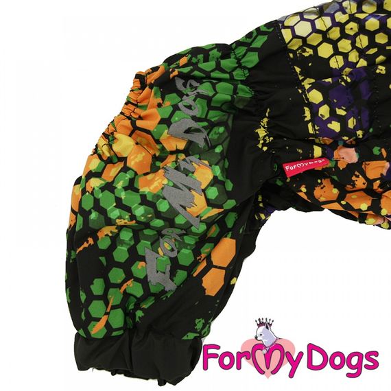 Дождевик для собак For My Dogs "Honeycomb" черный | Зображення 3