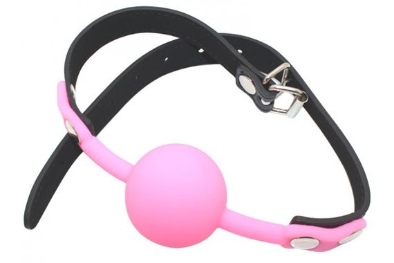 Кляп силиконовый Silicone ball gag metal accesso pink sexstyle | Зображення 3