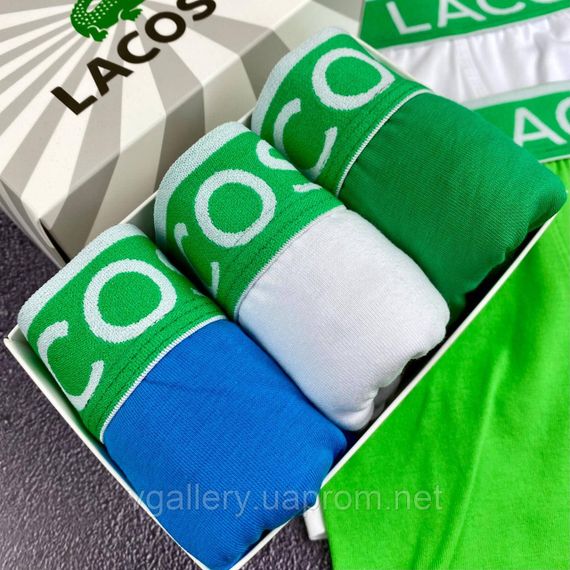 Набір чоловічої білизни Lacoste Чоловічі бавовняні труси боксери Лакоста в наборі 3 шт. | Зображення 6
