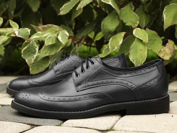 Чоловічі чорні броги 42 44 45 розмір | Зображення 2