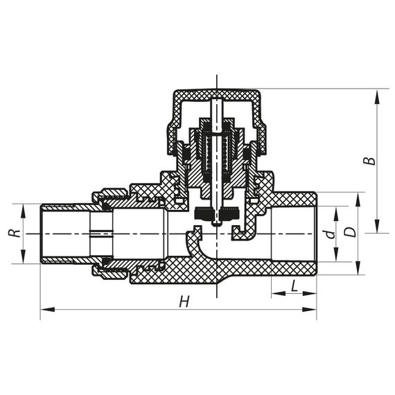 Кран термостатический прямой PPR 20x1/2 Koer K0151.PRO (KP0192) | Зображення 1