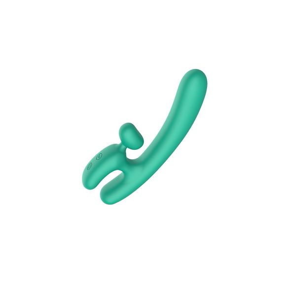Вібратор у формі літери "Н" зі стимуляцією клітора Chisa Lust Ripple Hreindyri, зелений Sex Aura | Зображення 3