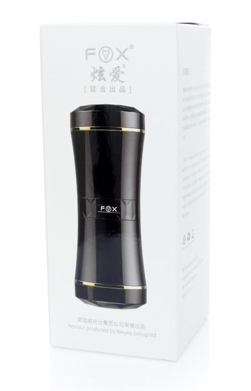 Мастурбатор із двома входами FOX Masturbation Cup - Double Ends black, BS6300035 Sex Aura | Зображення 6