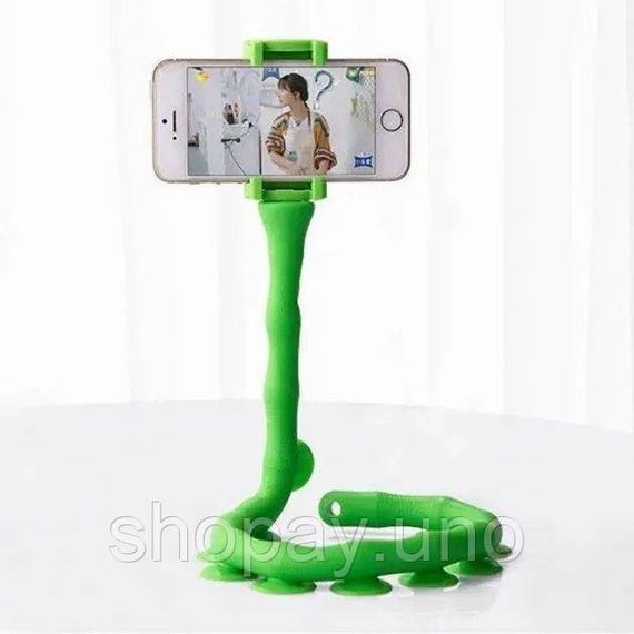 Гнучкий тримач для телефону з універсальними присосками Cute Worm Lazy Holder. Колір: зелений IT-95 | Зображення 7