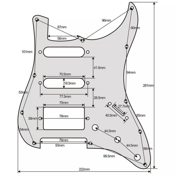 Пікгард HSS для електогітари Stratocaster American standard | Зображення 1