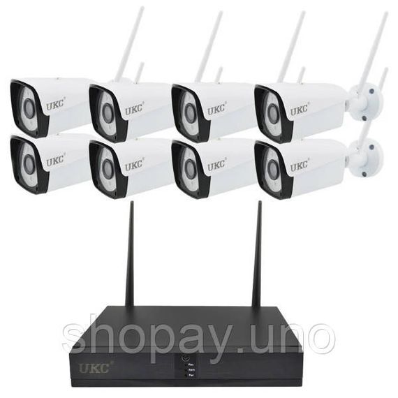 Комплект видеонаблюдения DVR KIT-6678 Wi-Fi, 8 камер, 1080P, IP67, ночная съемка / Набор камер 8 шт DVR KIT 6678+регистратор | Зображення 6