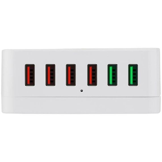 Мультизарядная док-станция на 6 USB портов с беспроводной зарядкой Addap MCS-E6, QC3.0, 75W | Зображення 3