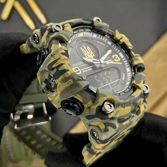 Чоловічий годинник Awarder 001 Тризуб золото Camo Green | Зображення 4