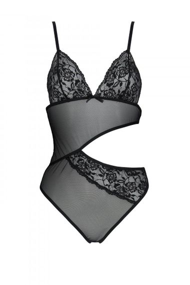 Боді з ажурним ліфом Passion CHRISTA BODY L/XL, black Sex Aura | Зображення 2