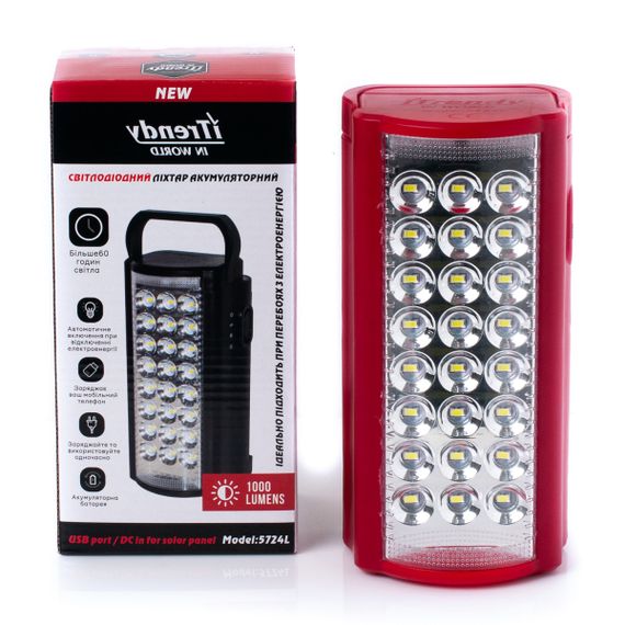 Ліхтар переносний світлодіодний 24 LED iTrendy 5724L з повербанком 4000 mA (47734-5724L_565) | Зображення 2