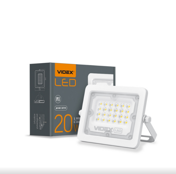 LED Прожектор 20W 5000К 220V білий VL-F2e-205W Videx