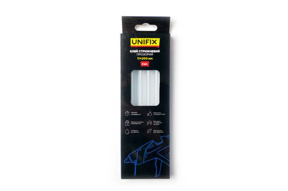 Стержень клеевой Unifix - 11 x 200мм прозрачный (6шт) (951455) | Зображення 1