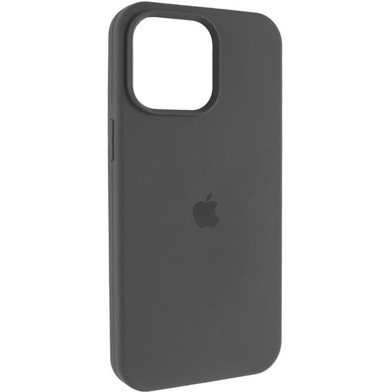 Чохол Silicone Case (AA) Logo with MagSafe для Apple iPhone 14 (6.1") Сірий / Dark Gray