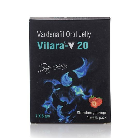 Vitara-20 желе для потенції Oral Jelly Strawberry (ціна за упаковку, 7 стиків) | Зображення 1