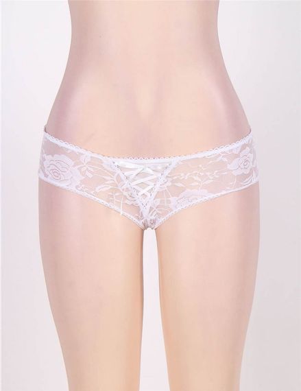 Сексуальні білі мереживні трусики Star Night з відкритим доступом, M/L Sex Aura | Зображення 2