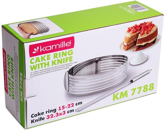 Форма Kamille для нарізки бісквіта 15-20см, регульована з ножем | Зображення 5