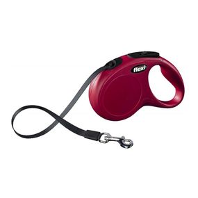 Рулетка Flexi New Classic S, лента 5 м, красный