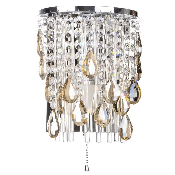 Бра настенное накладное хрустальное с выключателем классическое BCL-433W/1 E14 | Зображення 1