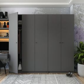 Комплект шкафов для одежды Doros Промо (2 шт.) 225х48х204 см Графит (DRS-011213)