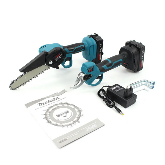 Набір акумуляторних інструментів 2в1 пила +секатор, комплексний підхід до догляду за рослинністю | Зображення 4