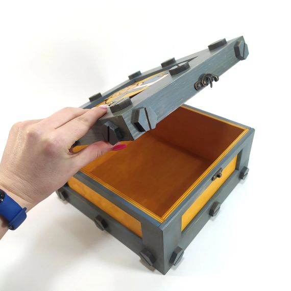 Ящик з кришкою Fallout 25,5х25,5х14 см Майстерня містера Томаса Дерево Лак | Зображення 7