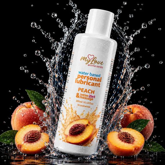 2в1 лубрикант та масажний гель - MyLove Aroma Series Intim&Massage Peach, 300 мл Sex Aura | Зображення 1
