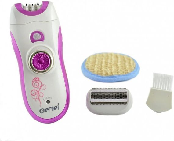 Женская электробритва эпилятор для лица бикини ног Gemei 3056 пинцетный эпилятор пемза с бритвенной насадкой | Зображення 6