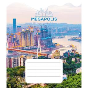 Тетрадь ученическая "Мегаполис" 018-530230K-1 в клеточку, 18 листов