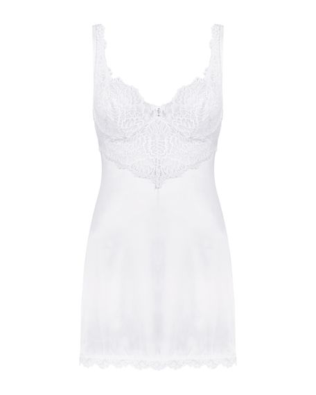 Сорочка Obsessive Amor Blanco chemise Білий L/XL | Зображення 6