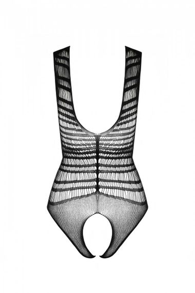 Бодистокинг с доступом Passion BS086 black, вертикальная сетка, вырез на спинке sexstyle | Зображення 6