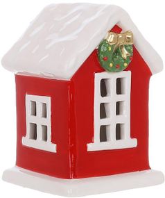Декор керамічний "Червоний Будиночок" 11см з LED-підсвічуванням КОПІЯ