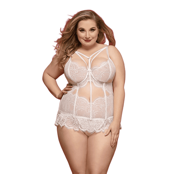 Корсет JSY «Мила Бейлі» Білий Plus Size | Зображення 1