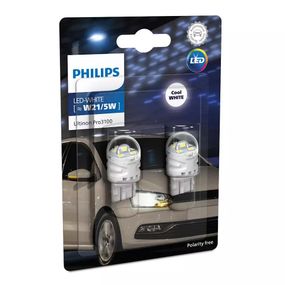 Комплект світлодіодних ламп Philips 11066CU31B2 W21/5W LED Ultinon Pro3100 12V W3x16q WHITE