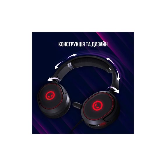 Навушники Lorgar Kaya 460 Gaming RGB USB Black (LRG-GHS460) | Зображення 5